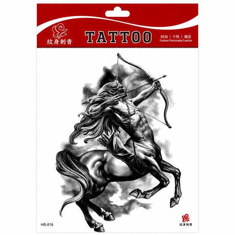 Tatuaj Temporar Semipermanent Centaur Mitologic – 20 cm, Rezistent la Apă