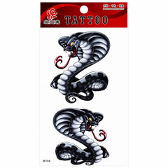 Tatuaj Temporar Semipermanent Cobra Neagră – 18 cm, Rezistent la Apă