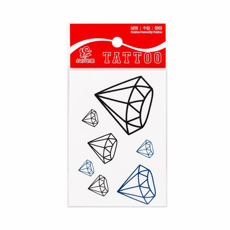 Tatuaj Temporar Semipermanent Diamante Geometrice – Design Minimalist Modern, 10 cm