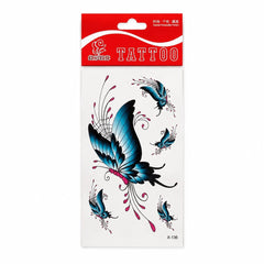 Tatuaj Temporar Semipermanent Fluturi Albaștri 10 cm – Design Elegant și Delicat