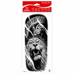 Tatuaj Temporar Semipermanent Leu și Ceas Mecanic – Design Realist Premium, 45 cm
