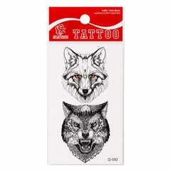 Tatuaj Temporar Semipermanent Lup Alb și Lup Tribal 10 cm