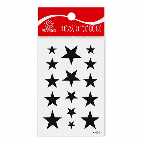 Tatuaj Temporar Semipermanent Stele Negre Minimaliste – 10 cm