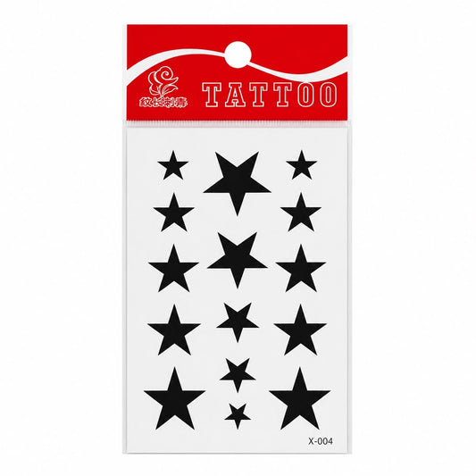 Tatuaj Temporar Semipermanent Stele Negre Minimaliste – 10 cm