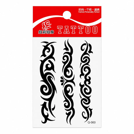 Tatuaj Temporar Semipermanent Tribal Negru 10 cm