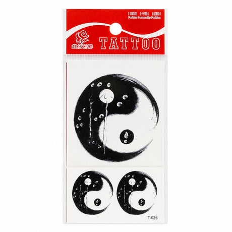 Tatuaj Temporar Semipermanent Yin Yang Alb-Negru - 10cm