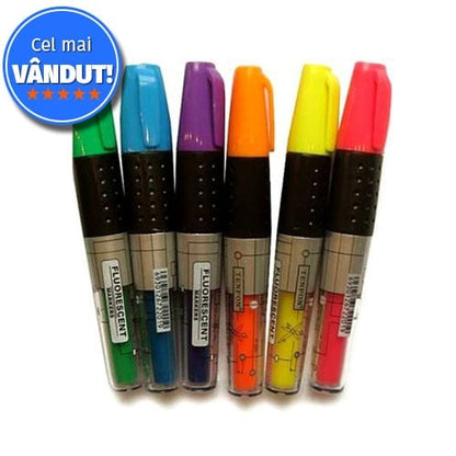 Text Marker Tenfon cerneala lichida Galben - evidentiator profesional pentru scris si studiu,