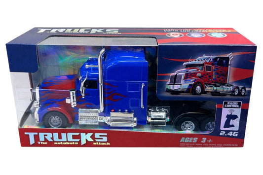 Tir RC cu telecomandă, lumini și sunete, Wb, 35,5x12,5x19 cm