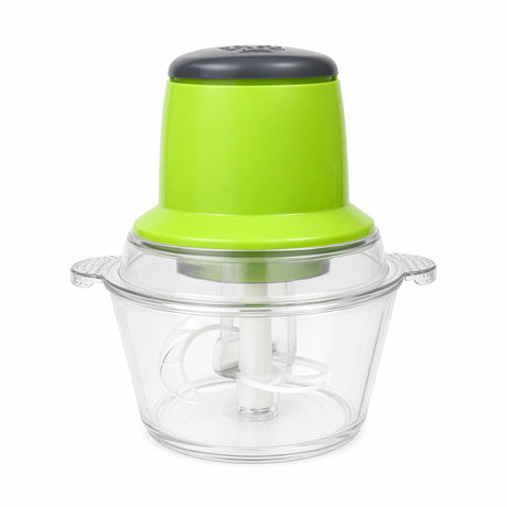 Tocator legume electric 23.5x18 cm, bol transparent, lame inox, multifunctional, verde