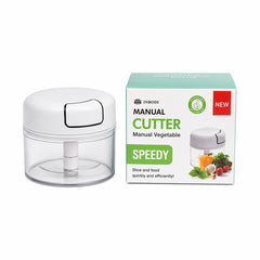 Tocător Manual Legume cu Lame Inox, Recipient Transparent, Rapid