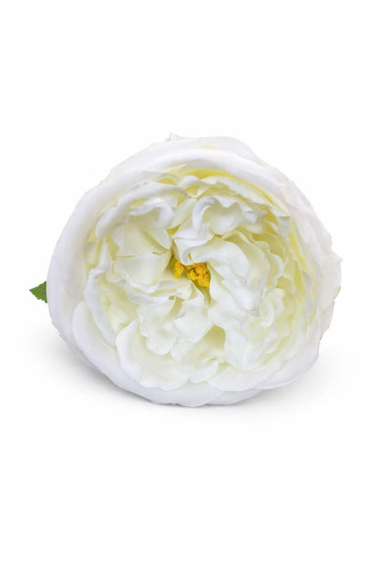 Trandafir artificial alb extrabogat cu petale 50 cm diametru floare 10 cm