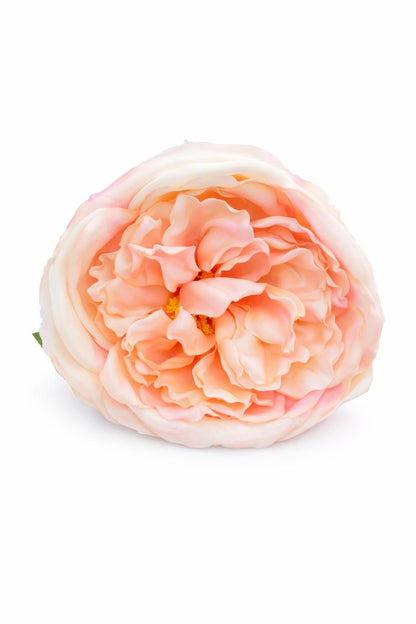 Trandafir artificial crem discret extrabogat cu petale 50 cm diametru floare 10 cm