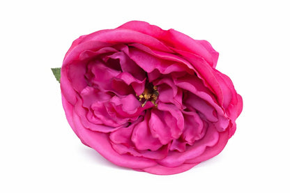 Trandafir artificial roz aprins extrabogat cu petale 50 cm diametru floare 10 cm