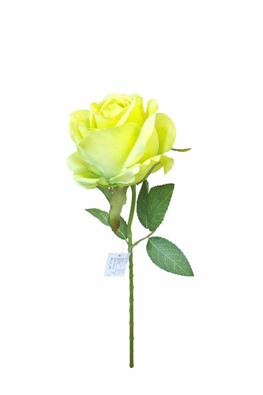 Trandafir artificial verde crud calitate superioara 50 cm diametru floare 7 cm