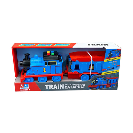 Tren de jucărie transformabil în pistă auto cu sunete și lumini, 37,5x9,5x16,5 cm