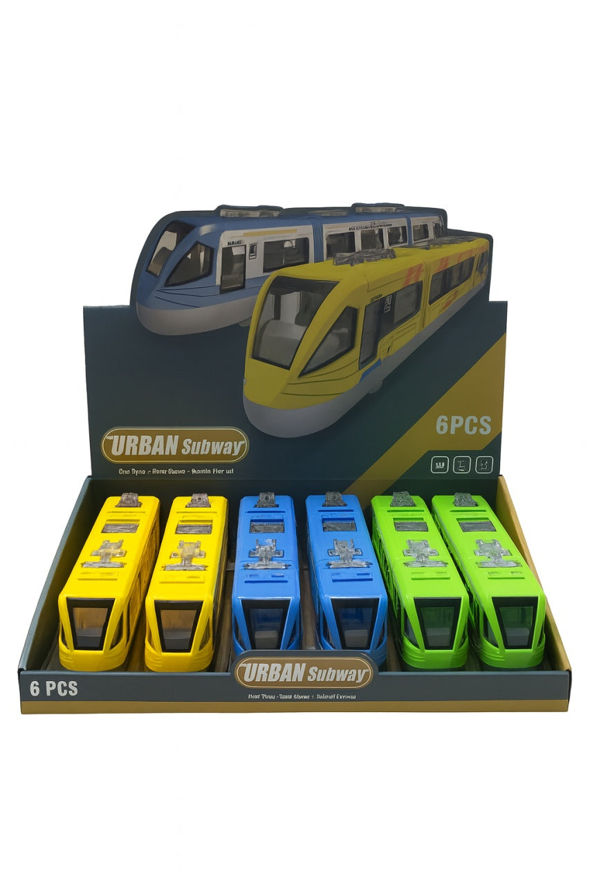 Tren electric cu baterii Urban Subway, 30 cm, lumini si sunete, 6 modele