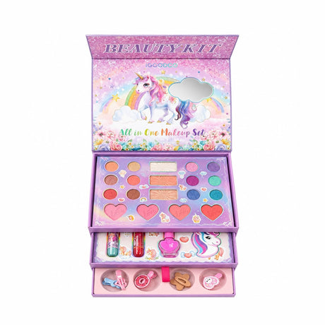 Trusă de Machiaj All in One pentru Copii cu Unicorn, Set Complet Cosmetice, 3+ Ani