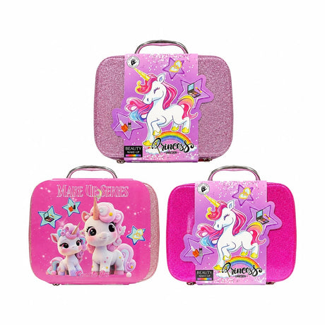 Trusă de Machiaj pentru Copii Unicorn Princess în Geantă, Model Aleatoriu, Set Cosmetic 3+ Ani