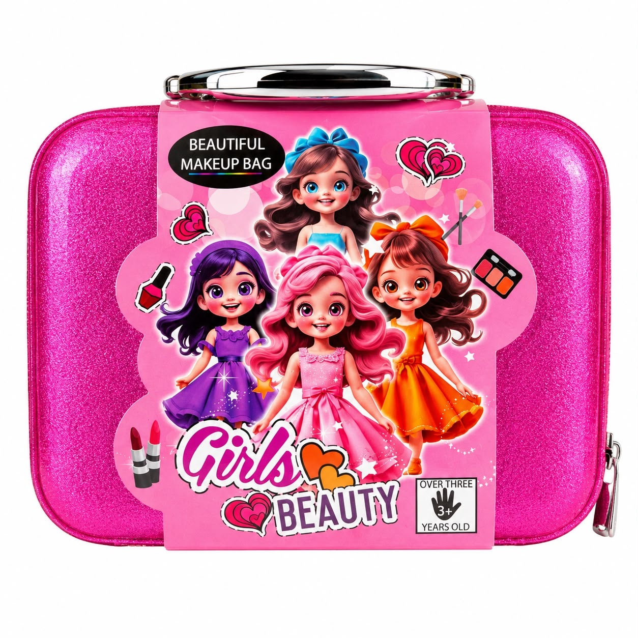 Trusă de Machiaj pentru Fetițe în Gentuță cu Accesorii, 3+ Ani – Model Aleatoriu
