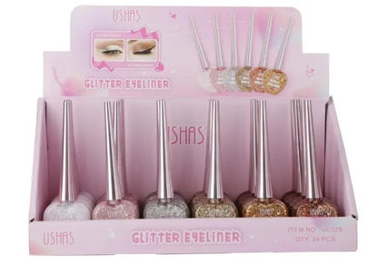 Tus de Ochi cu Sclipici USHAS Glitter Eyeliner 12g , Stralucire Intensa pentru un Look Glamour