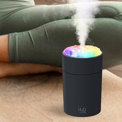 Umidificator aer USB cu lumini RGB, difuzor aromaterapie compact, silentios, negru