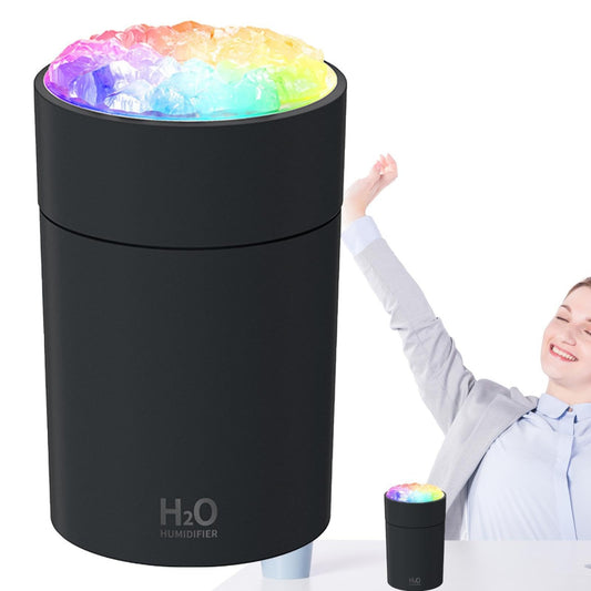 Umidificator aer USB cu lumini RGB, difuzor aromaterapie compact, silentios, negru