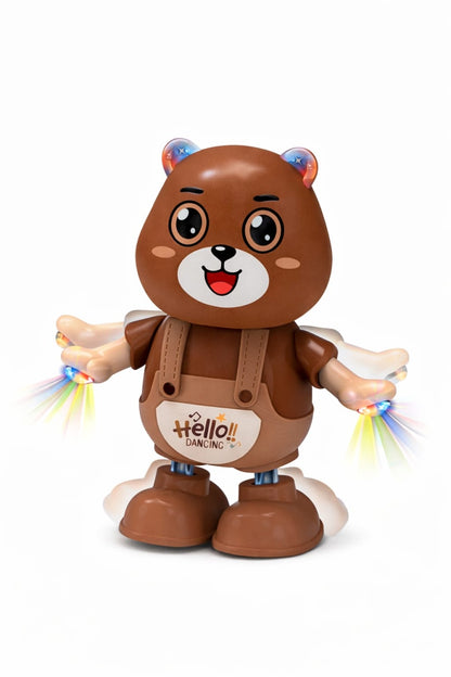 Ursulet dansator interactiv cu lumini si sunete, functie inregistrare voce, 20x11 cm