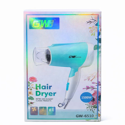 Uscator de par GW-6510, 1500W, 2 trepte viteza, duza concentrare, albastru cu alb