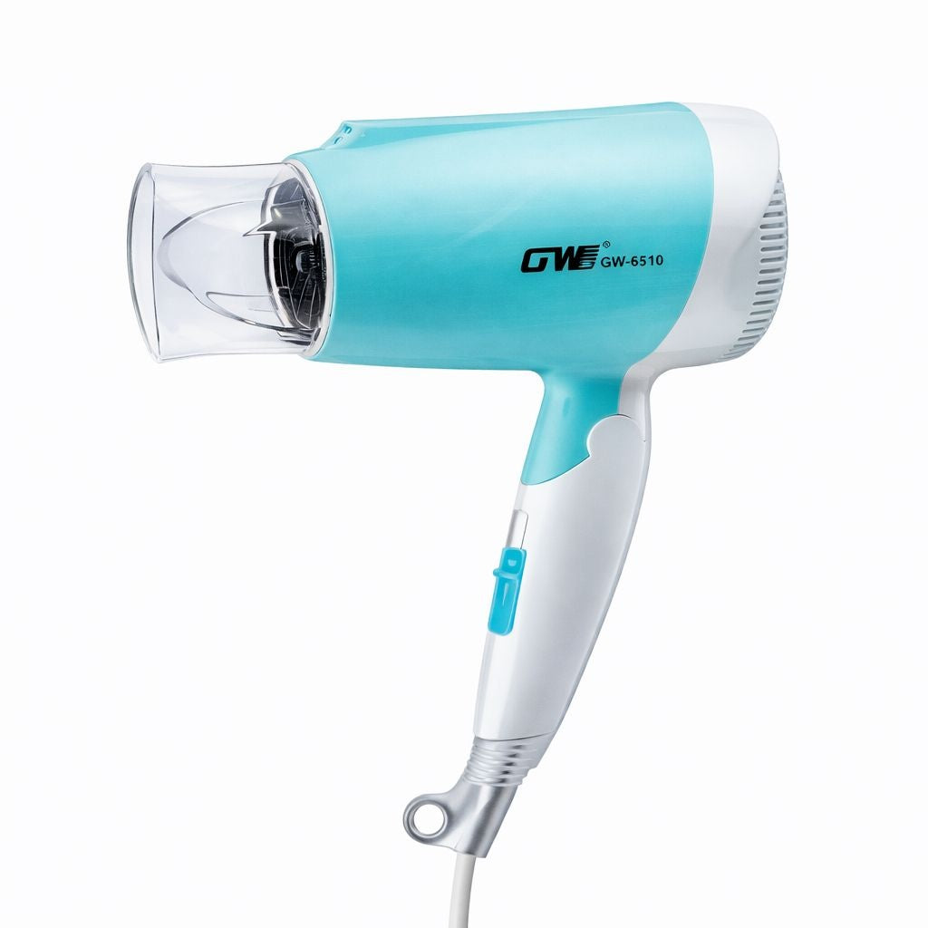 Uscator de par GW-6510, 1500W, 2 trepte viteza, duza concentrare, albastru cu alb