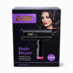 Uscător de păr GW-6544 profesional, 1200W, compact și eficient, Negru