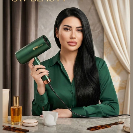 Uscător de păr GW-6544 profesional, 1200W, compact și eficient, Verde