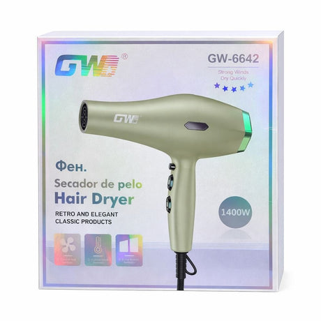Uscător profesional de păr GW-6642, 1400W, Crem cu accente arămii