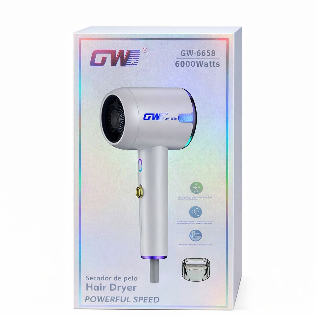 Uscător profesional de păr GW-6658, 6000W, alb