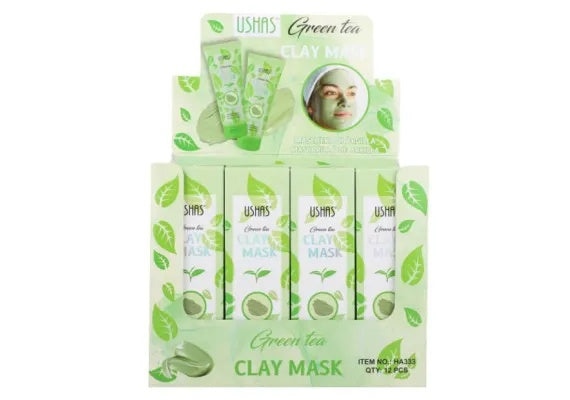 USHAS Green Tea Clay Mask , Masca cu Argila si Ceai Verde pentru Curatare Profunda si Revitalizarea Pielii, 80g