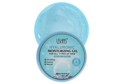 USHAS Hyaluronic Moisturizing Gel , Gel Hidratant cu Acid Hialuronic pentru Toate Tipurile de Ten, 300ml