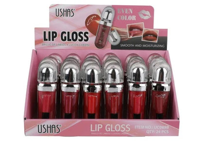 USHAS Lip Gloss Even Color Smooth and Moisturizing , Gloss cu Culoare Uniforma, Hidratare si Textura Catifelata, 5.9g