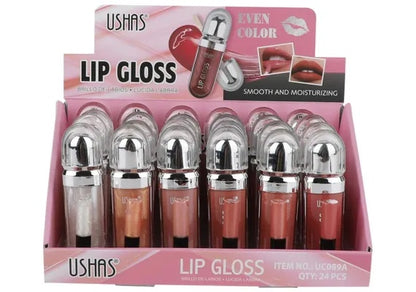 USHAS Lip Gloss Even Color Smooth and Moisturizing , Gloss cu Culoare Uniforma, Hidratare si Textura Catifelata, 5.9g