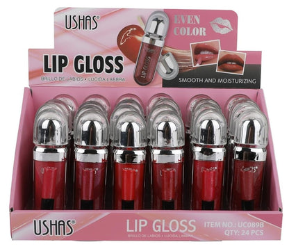 USHAS Lip Gloss Even Color Smooth and Moisturizing , Gloss cu Culoare Uniforma, Hidratare si Textura Catifelata, 5.9g