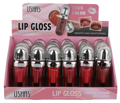 USHAS Lip Gloss Even Color Smooth and Moisturizing , Gloss cu Culoare Uniforma, Hidratare si Textura Catifelata, 5.9g