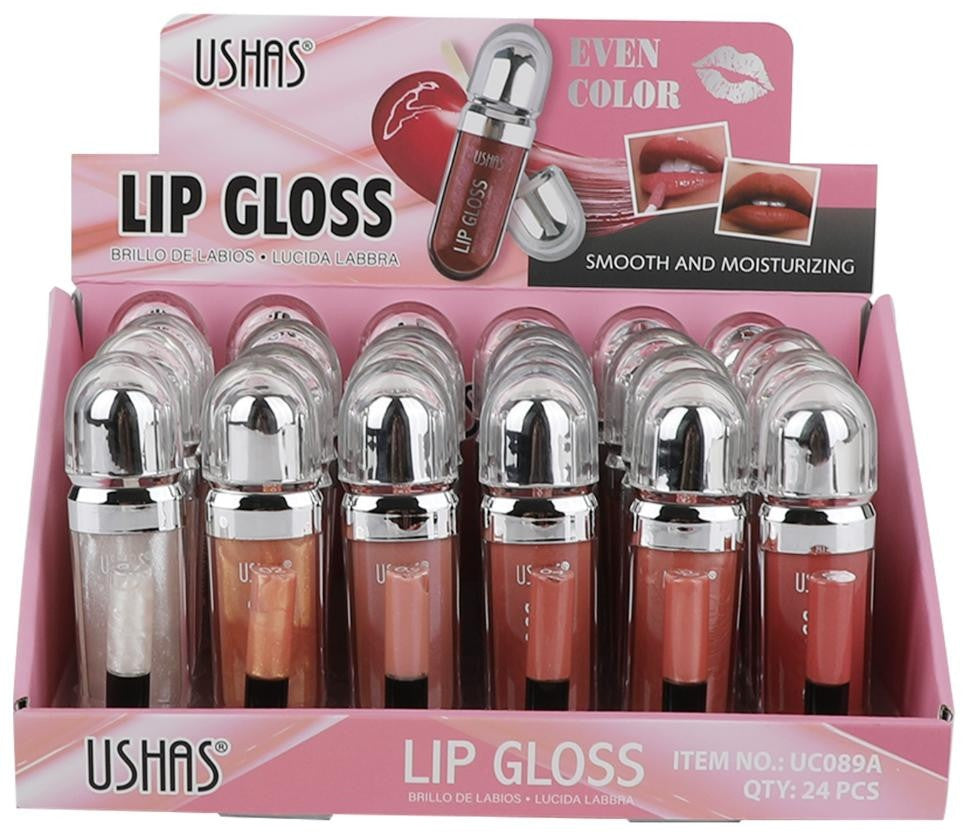 USHAS Lip Gloss Even Color Smooth and Moisturizing , Gloss cu Culoare Uniforma, Hidratare si Textura Catifelata, 5.9g