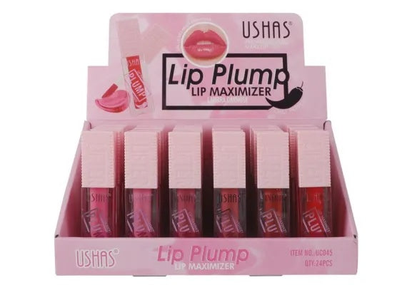 USHAS Lip Plum Lip Maximizer Chili Pepper , Gloss pentru Volum si Hidratare cu Extract de Ardei Iute, 3g