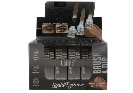 USHAS Liquid Eyebrow Brush Dip , Lichid pentru Sprancene cu Pensula Preciza pentru Definire si Forma Perfecta, 1.5g