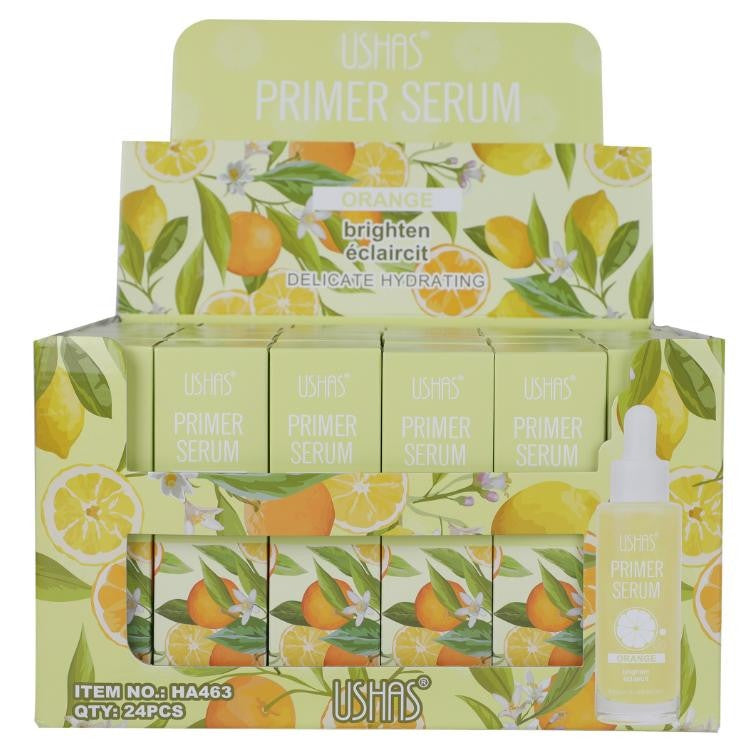 USHAS Primer Serum Orange , Ser pentru Fata cu Efect de Luminare si Hidratant, 30g