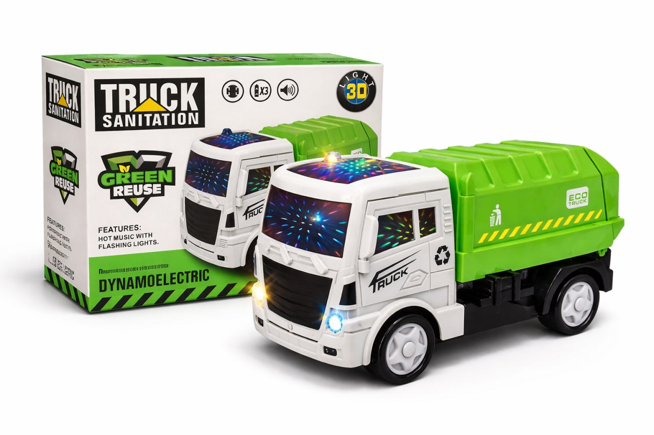 Vehicul sanitar electric cu lumini 3D si sunete bump and go