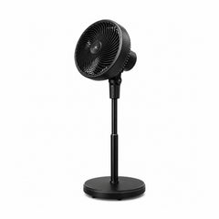 Ventilator cu Picior 10 Inch, negru , 80W, 3 Trepte de Viteză, Oscilație, Circulație Puternică a Aerului