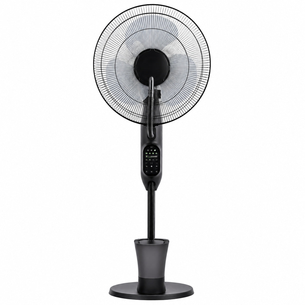 Ventilator cu Umidificator, Negru, 75W, 220V, 3 Viteze, Timer 7.5 Ore, Oscilație 70°