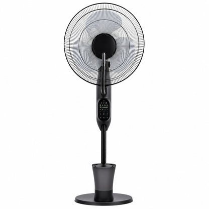 Ventilator cu Umidificator, Negru, 75W, 220V, 3 Viteze, Timer 7.5 Ore, Oscilație 70°