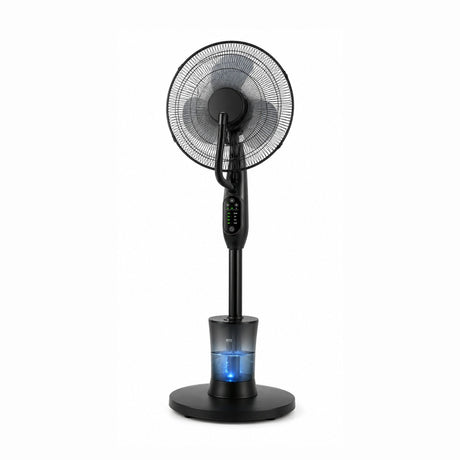 Ventilator cu Umidificator, Negru, 75W, 220V, 3 Viteze, Timer 7.5 Ore, Oscilație 70°