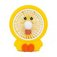 Ventilator de Birou 30 cm, 20W, Galben, Alimentare USB, Silențios, Design Adorabil pentru Copii