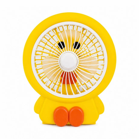 Ventilator de Birou 30 cm, 20W, Galben, Alimentare USB, Silențios, Design Adorabil pentru Copii
